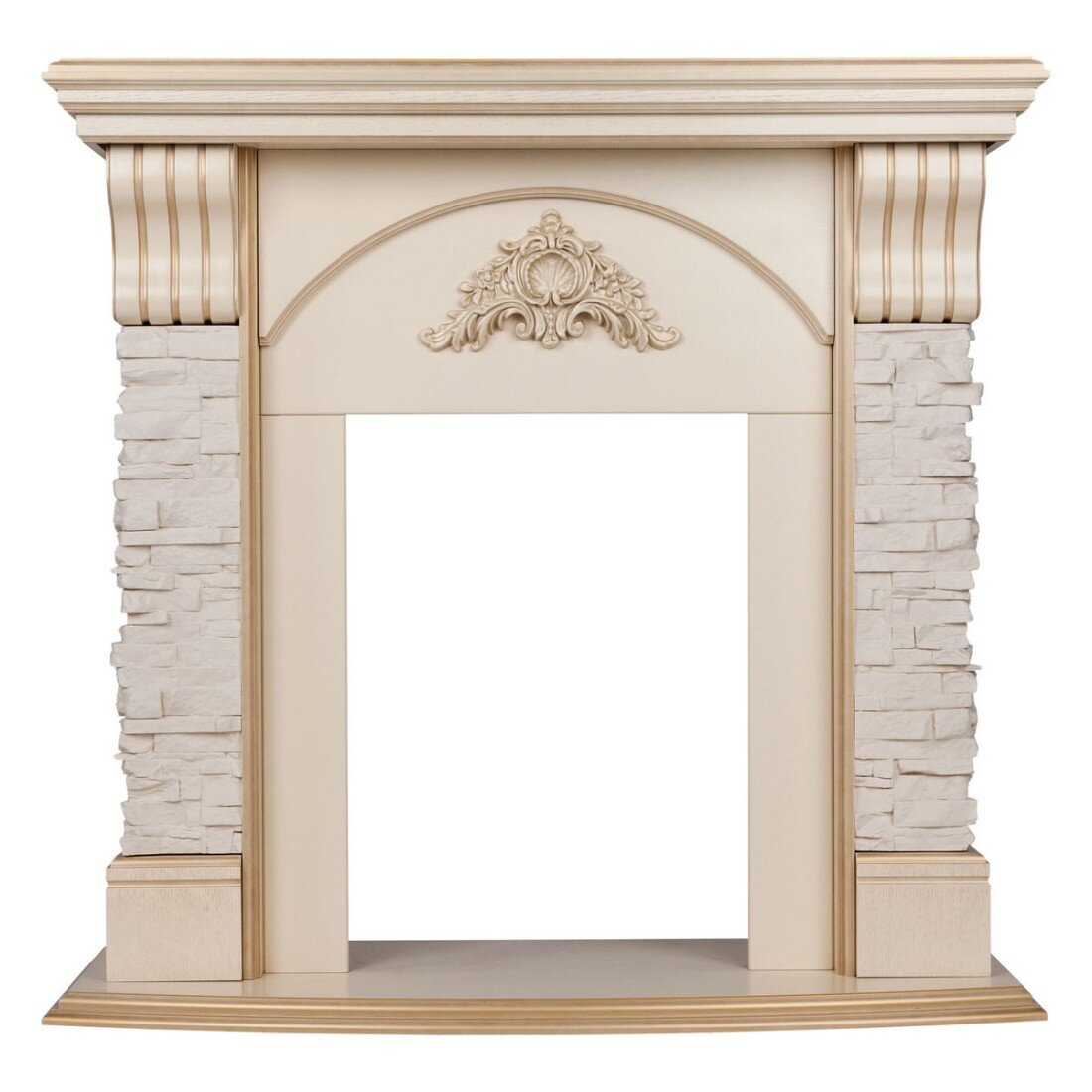 Портал RealFlame Атланта (Athena) STD WT(Белый дуб с золотой патиной (WT-619G))