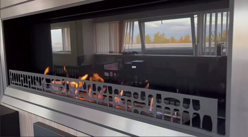 Декоративная пластина "Капли" для биокаминов Zefire(Модель биокамина Standart 800 для встраивания в портал)