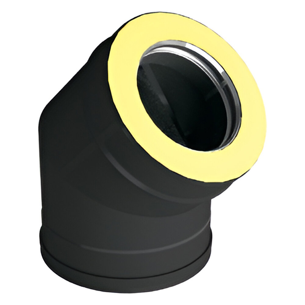 Отвод 45° Вулкан VBR50 (black, AISI 321/439/0,5мм)(Ø 120/220 мм)