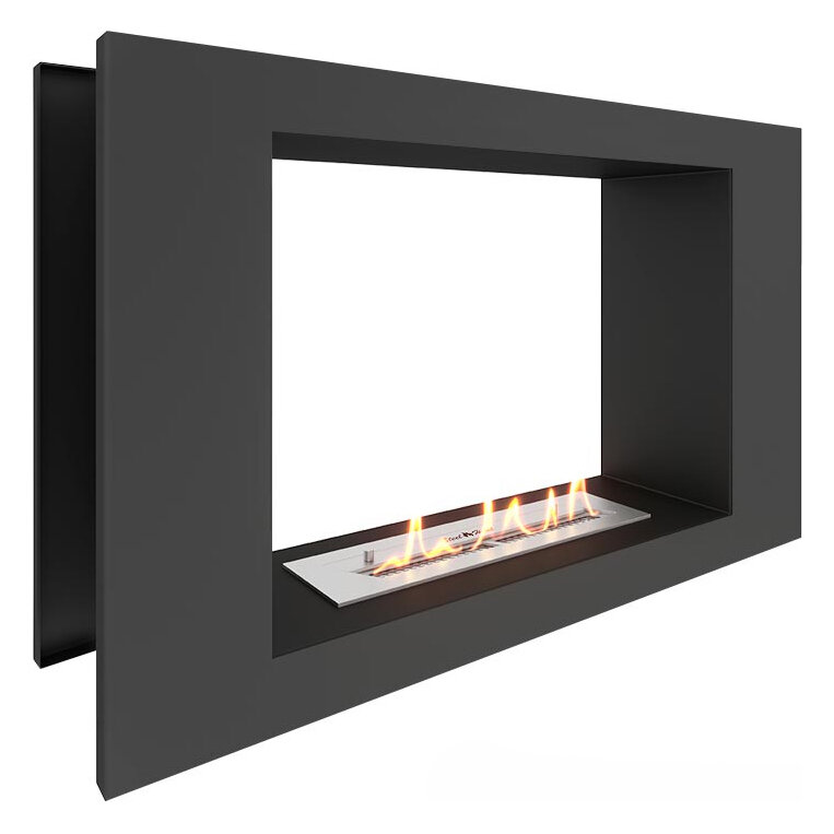 Встраиваемый сквозной биокамин SteelHeat LONG 800(Стандарт)