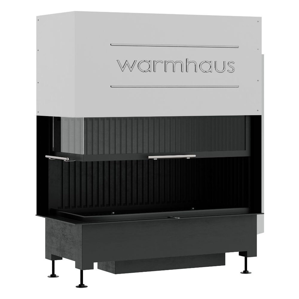 Каминная топка Warmhaus Kant 100/57h(Футеровка 3D-панели, Расположение Левая)