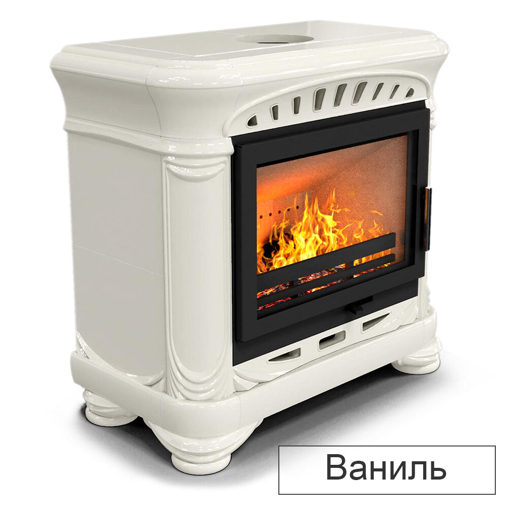 Каминная облицовка КимрПечь Модерн пристенный (Исполнение Однотонный A, Цвет / Декор Ваниль [A2])