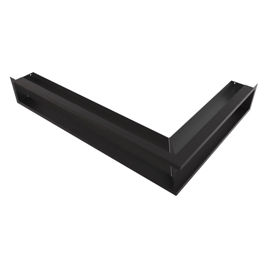 Люфт Kratki чёрный (угловой)(Размеры 12х54,7x76,6 см, Модель 45S, Расположение Левый)