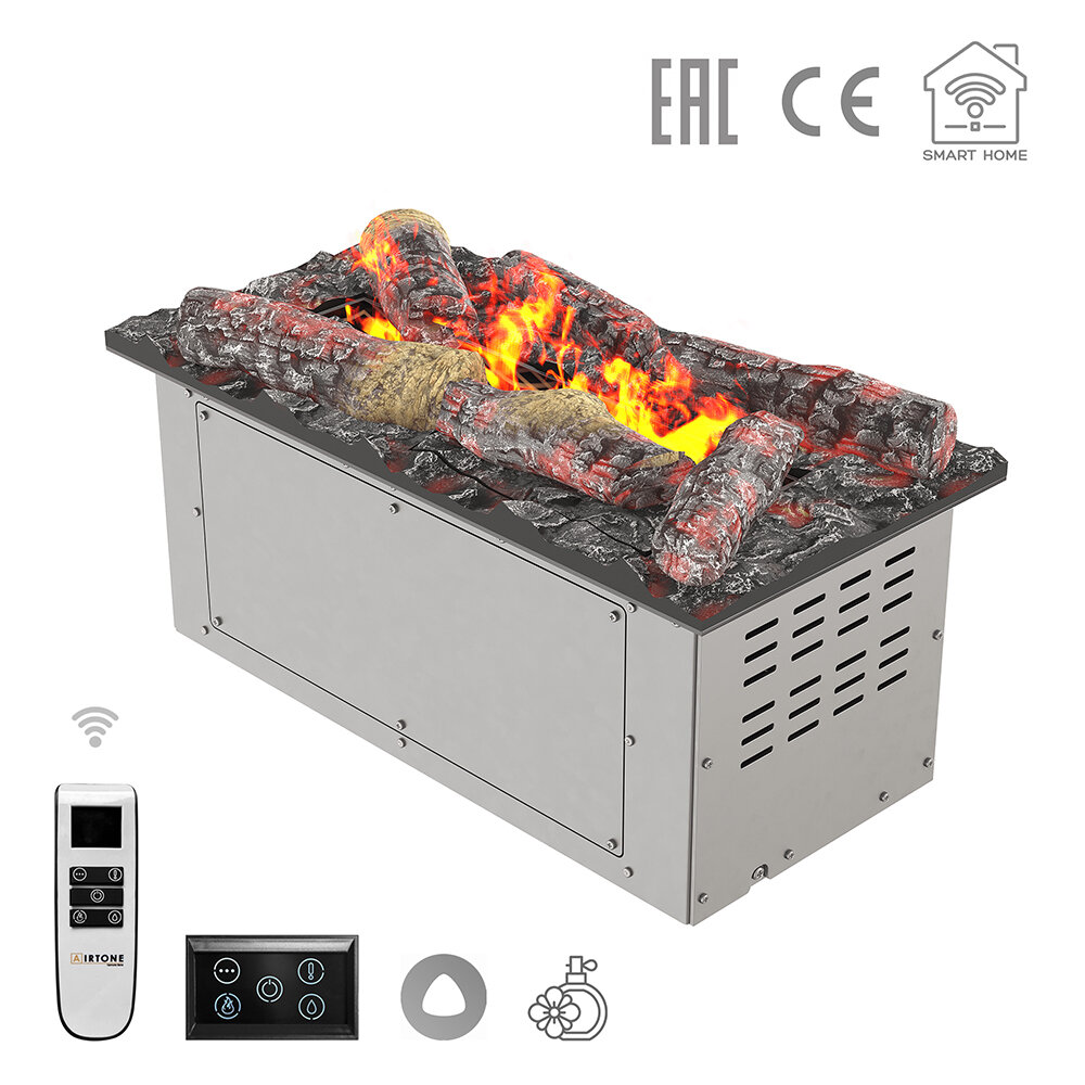Электрический паровой камин Airtone Vepo (с дровами)(Длина 2500 мм)