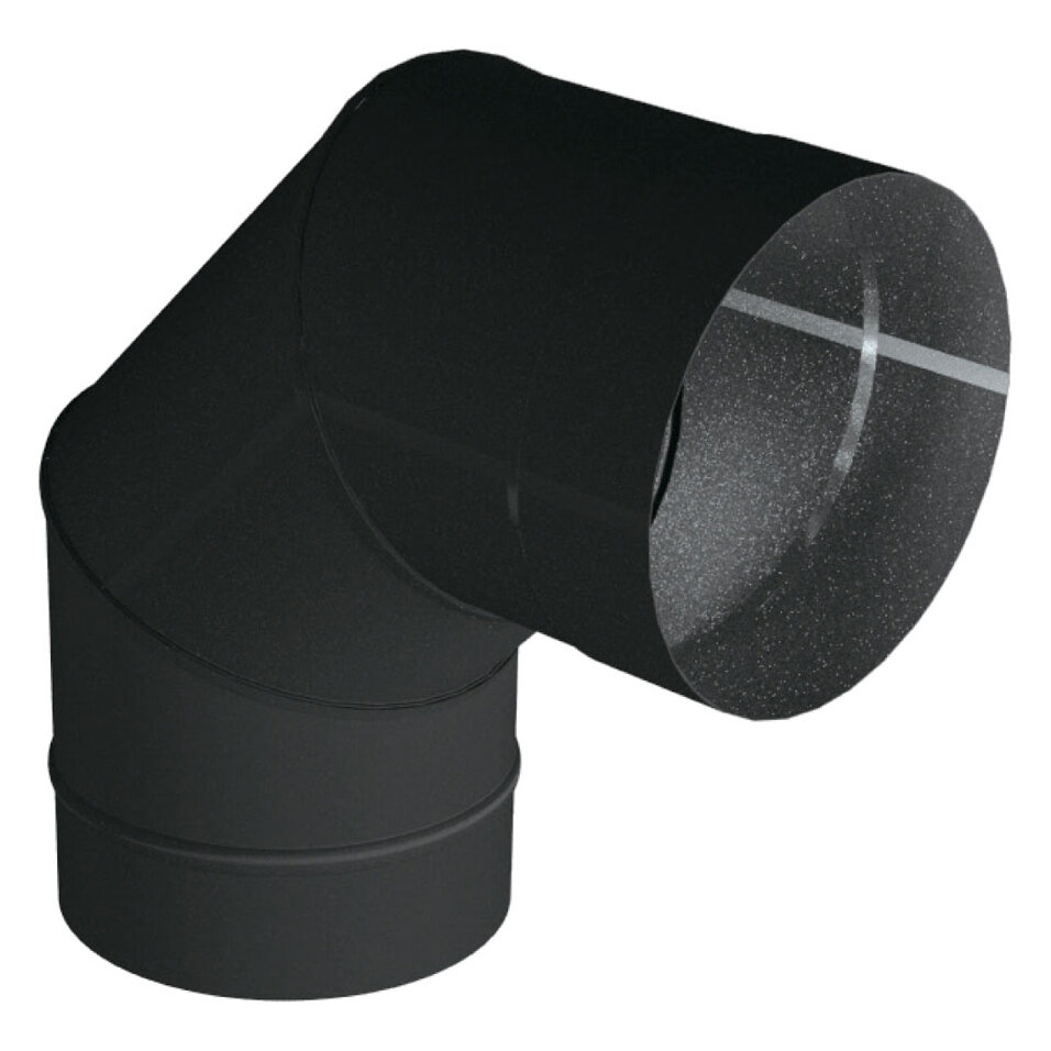 Отвод 90° Вулкан VBR (black, AISI 439/0,8мм)(Диаметр Ø 150 мм)