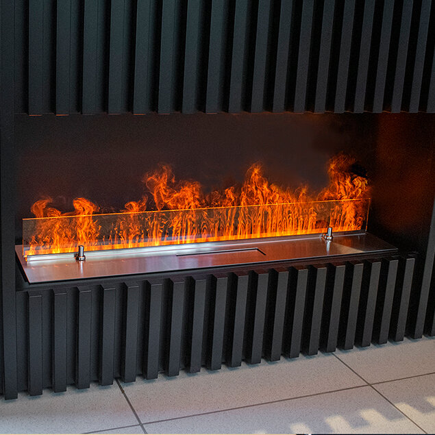 Электрический очаг Schones Feuer 3D FireLine 600 Pro со стальной крышкой(Нержавеющая панель)