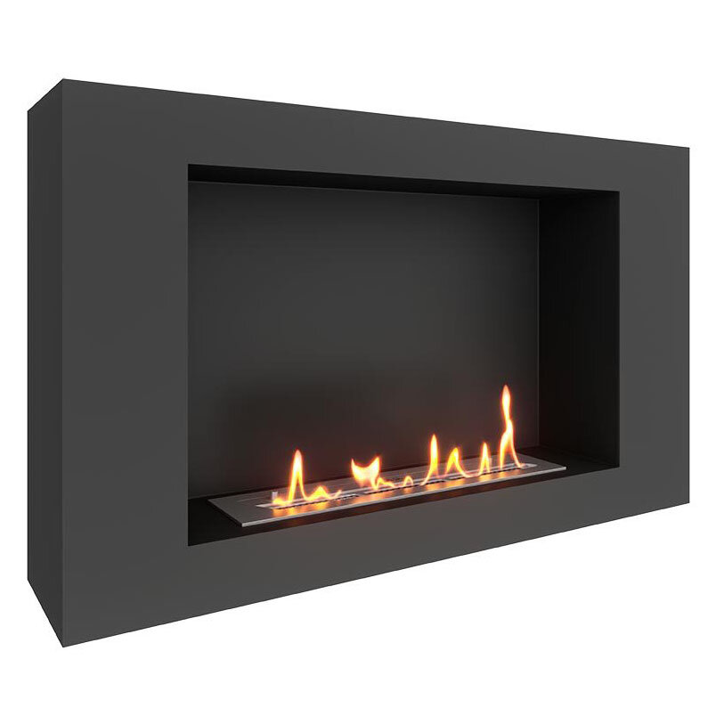 Биокамин SteelHeat WALL LONG 900(Цвет Черный, Стекло Без стекла, Стемалит Без стемалита)