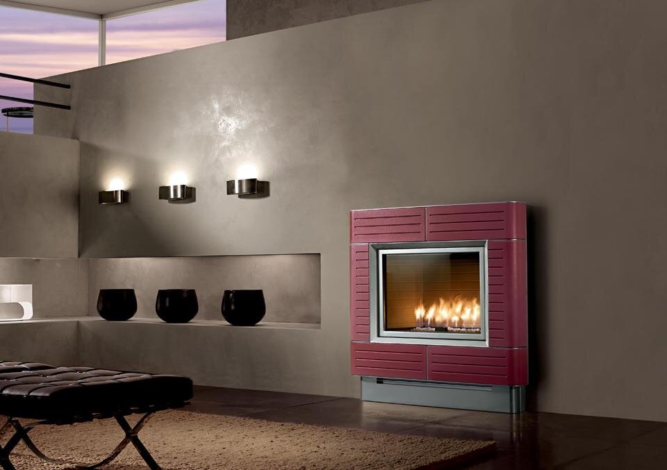 Каминная облицовка Piazzetta SHUTTLE(Линейка покрытия Basic, Цвет керамики Bianco Grigio)