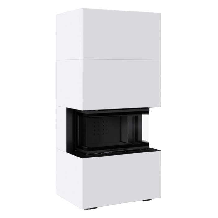 Каминокомплект Kratki Home Easy Box с топкой NBC(Цвет Черный, Футеровка Белая, Доводчик -)