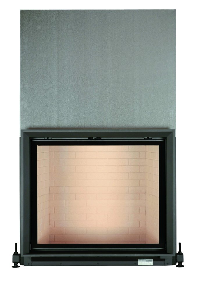 Каминная топка Brunner Stil-Kamin 75/90 (с подъемом)(Чугунный дымосборник ø 200mm с монтажной 50 мм)