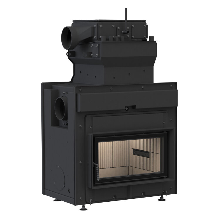 Каминная топка Brunner HKD 7 SK + EAS (с прямым подключением)(Декоративная рамка, черная)