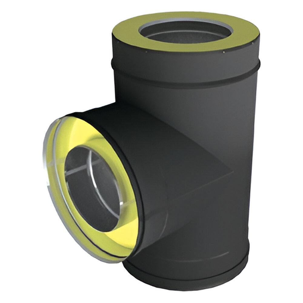 Тройник 90° Вулкан VBR50 (black, AISI 321/439/0,5мм)(Ø 115/210 мм)
