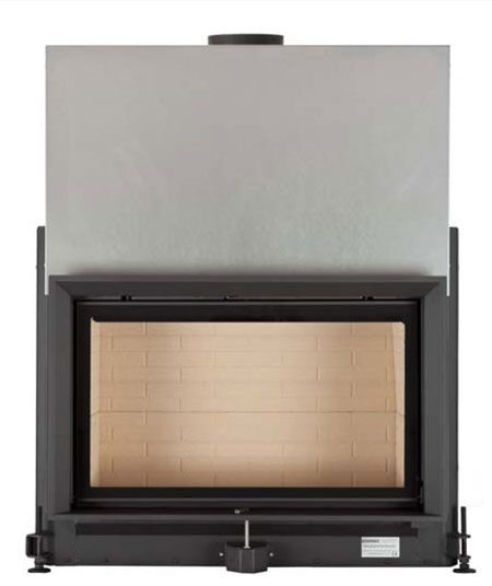 Каминная топка Brunner Stil-Kamin 53/88 К (с подъемом)(Монтажная черная рама 50 мм)
