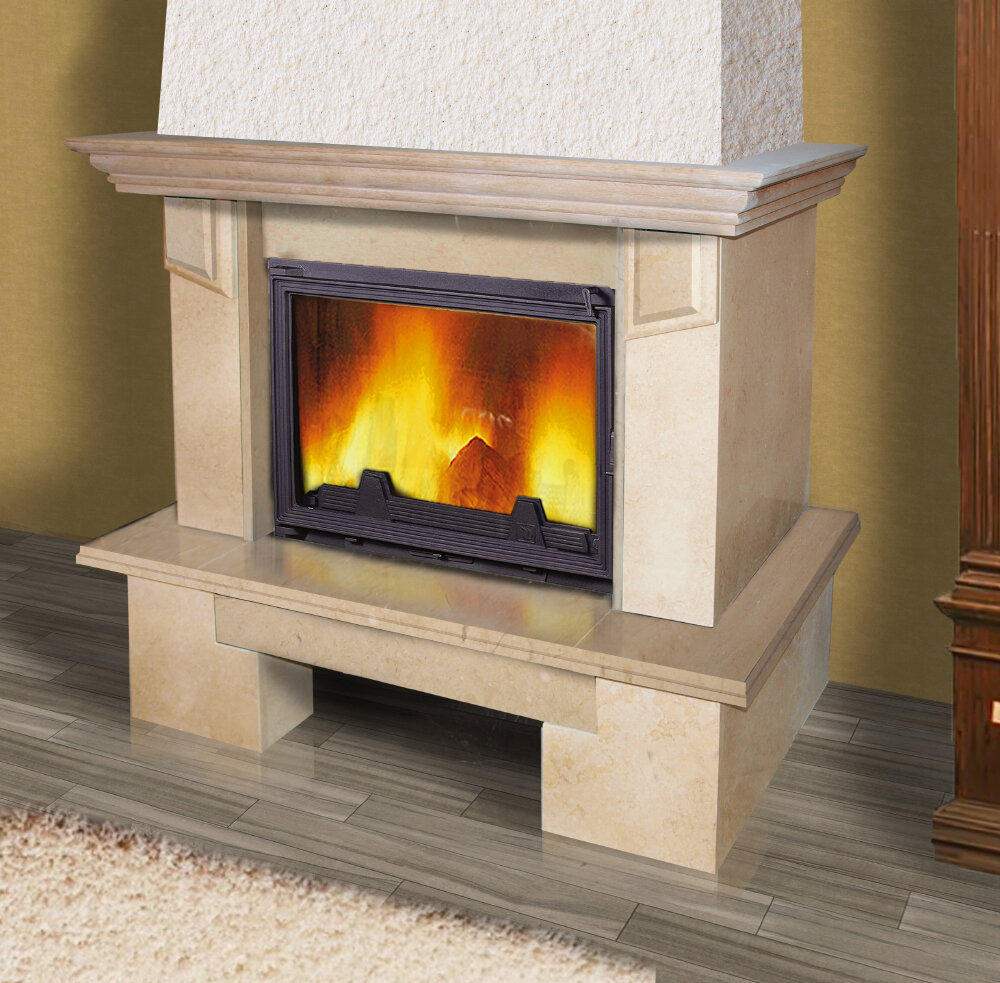Каминная облицовка Madeira Sabina Standart (угловая)(Мрамор Giallo, Тип топки под топку 800)