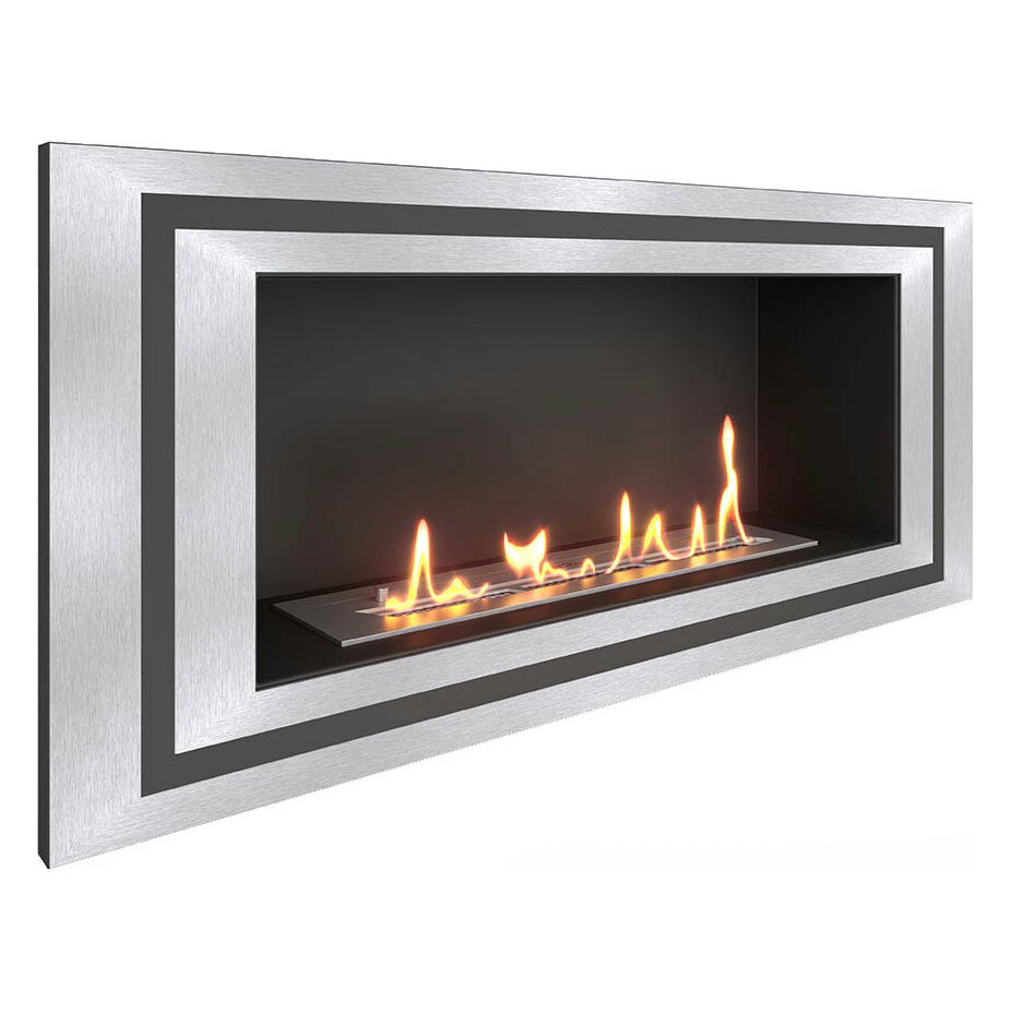 Встраиваемый биокамин SteelHeat LONG-D 900 Small(Стекло Со стеклом, Стемалит Без стемалита)