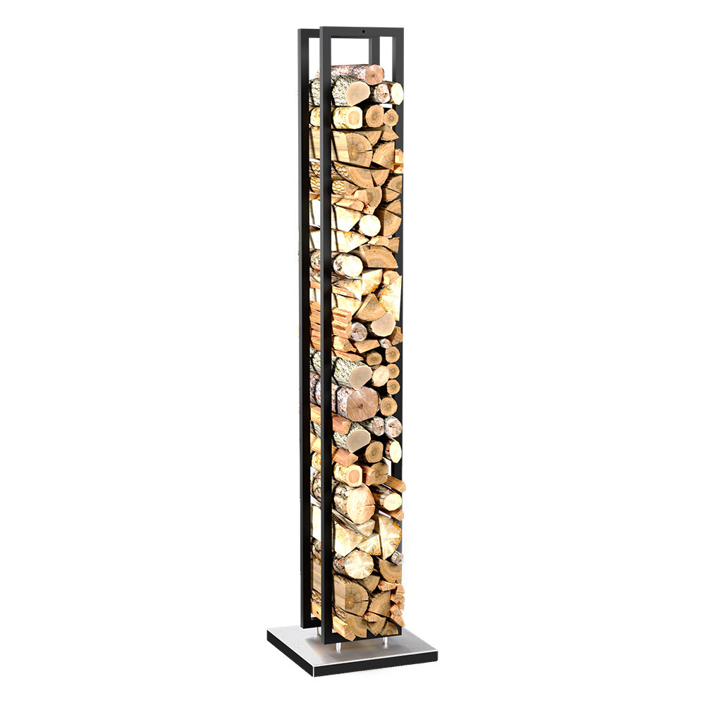 Дровник Astov Stella Большой(Основной цвет Черный, Цвет основания Черный / Камень Calisia Capri)