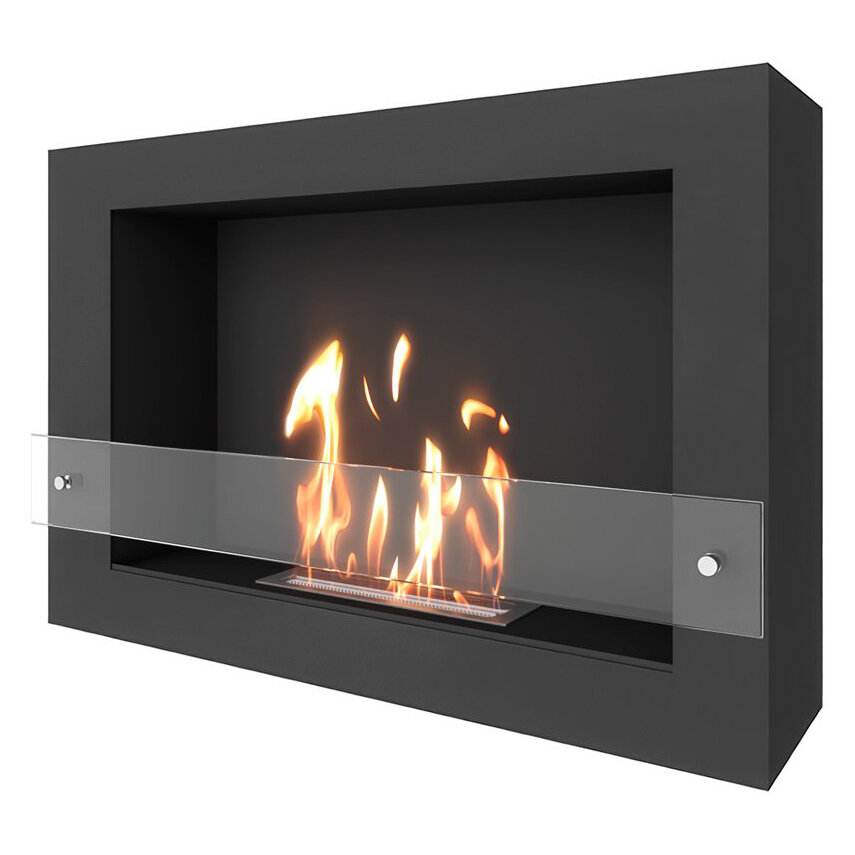 Биокамин SteelHeat WALL ONE 800 LITE(Стекло Со стеклом, Стемалит Без стемалита)