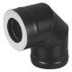 Сэндвич-колено Везувий BLACK (AISI 430/1,0мм, Keralux) 90°(Ø 150/250 мм)