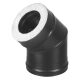 Сэндвич-колено Везувий BLACK (AISI 430/1,0мм, Keralux) 45°(Ø 150/250 мм)